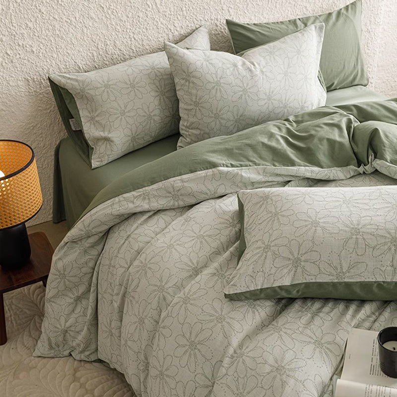 7design jacquard flower bedlinen set