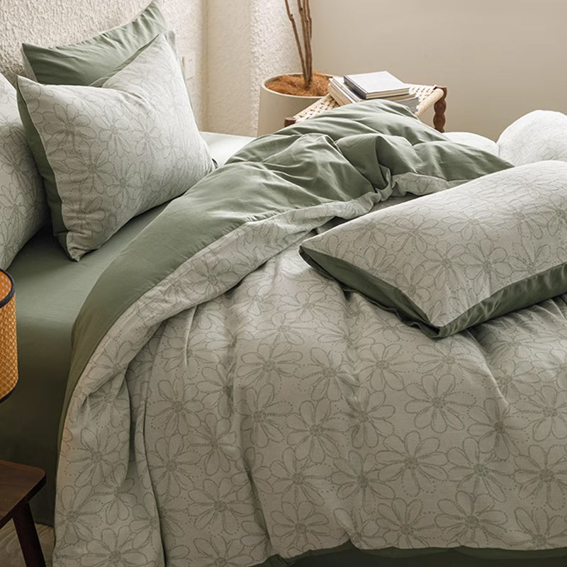 7design jacquard flower bedlinen set