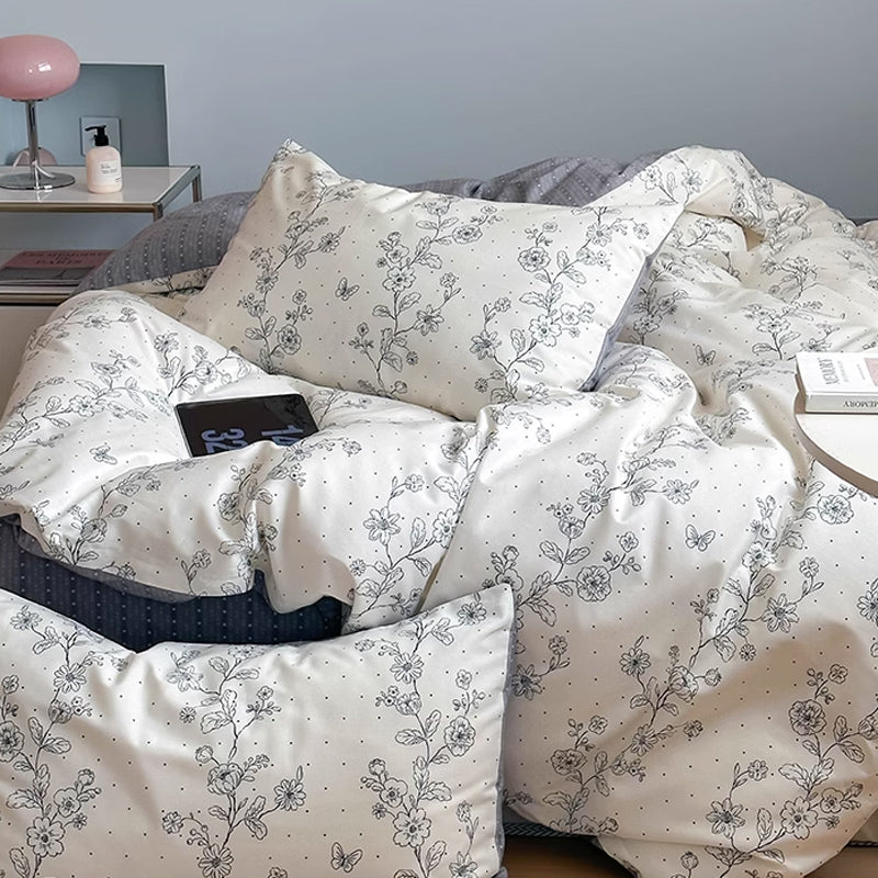 2color dot flower bedlinen set