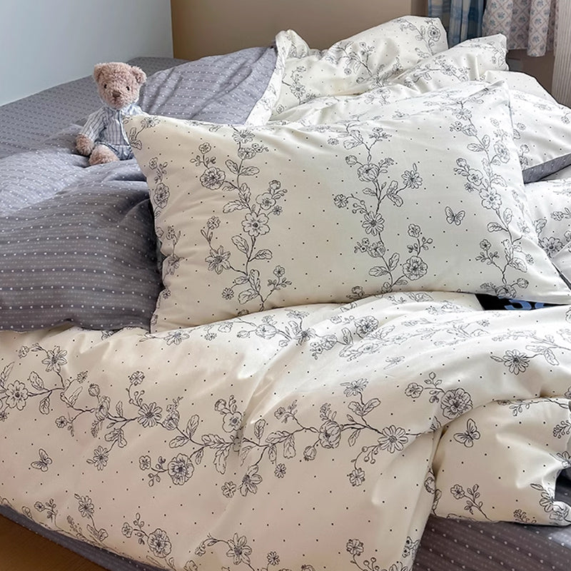 2color dot flower bedlinen set