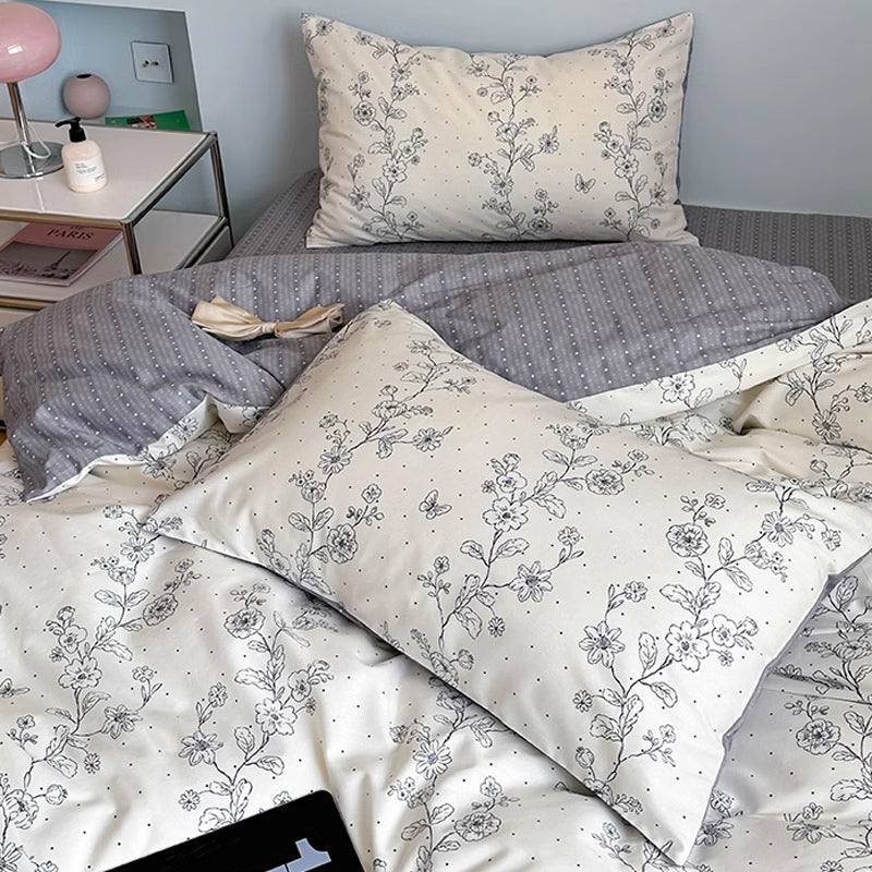 2color dot flower bedlinen set
