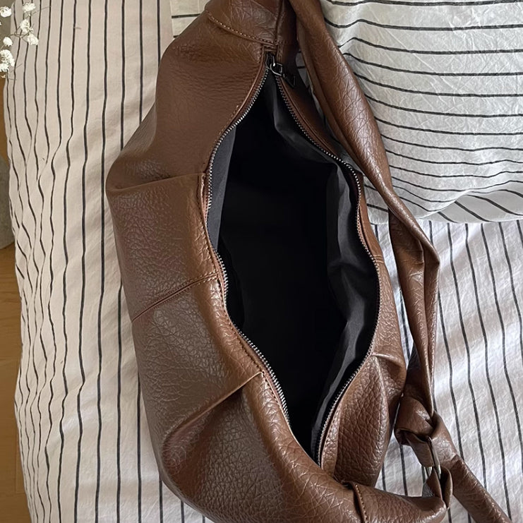3color tack leather bag