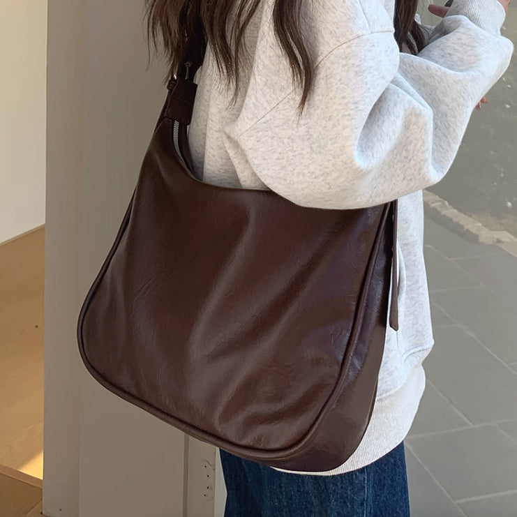 2color retro leather belt bag