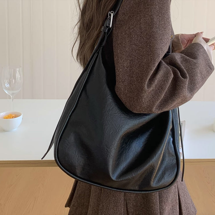 2color retro leather belt bag
