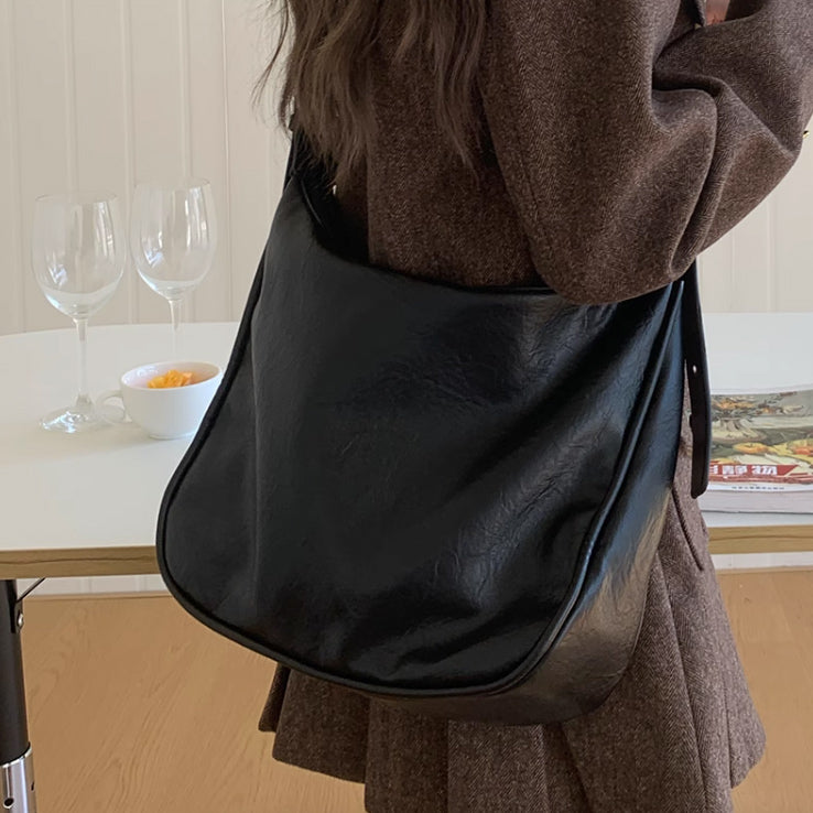 2color retro leather belt bag