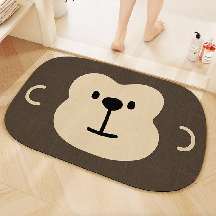 6design animal face bath mat