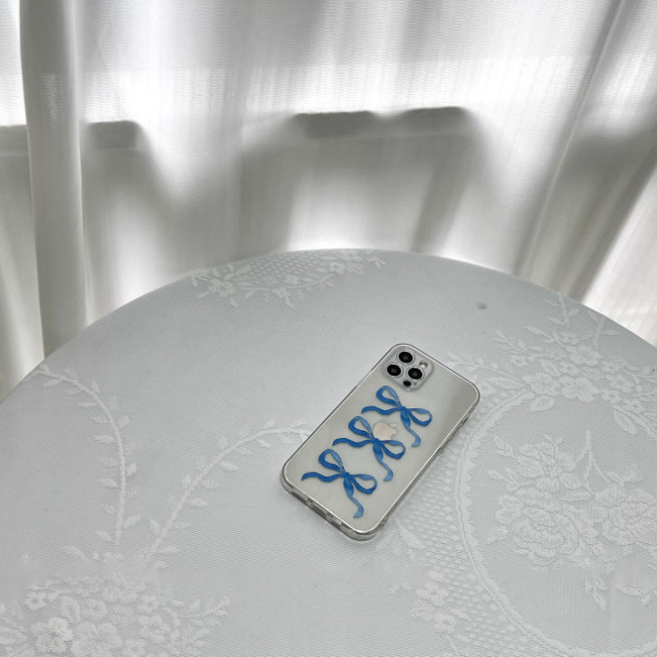 blue triple ribbon iPhone case