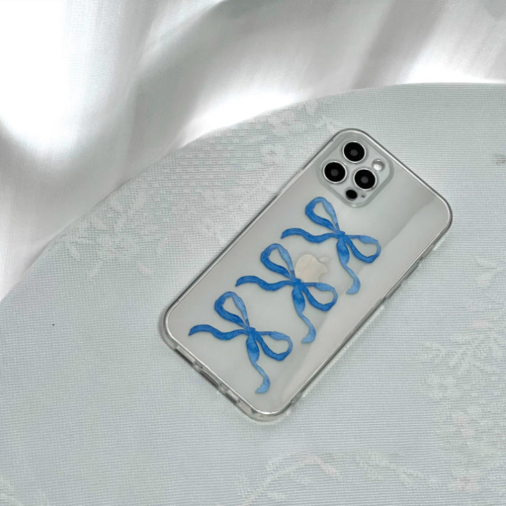 blue triple ribbon iPhone case