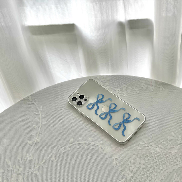 blue triple ribbon iPhone case