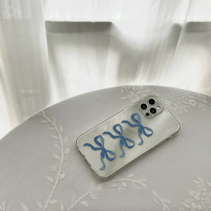 blue triple ribbon iPhone case