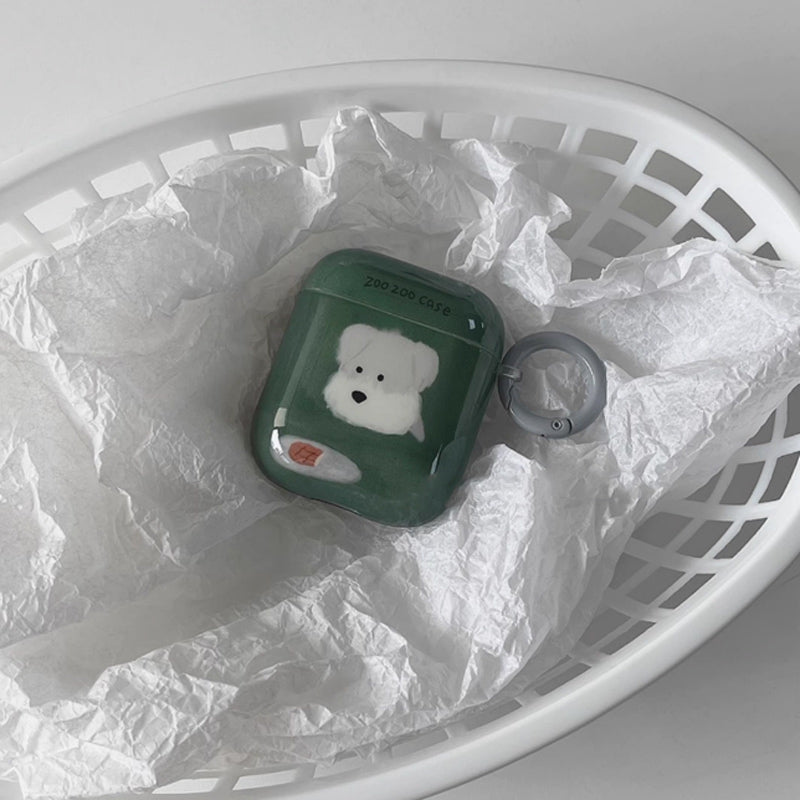 oil paint dog Airpods case