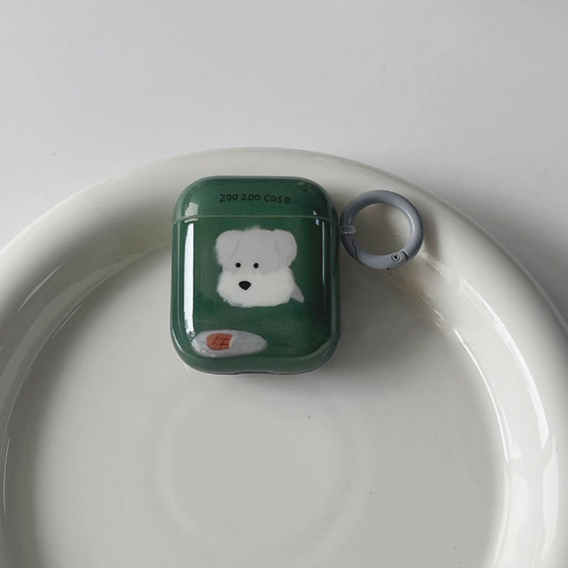 oil paint dog Airpods case