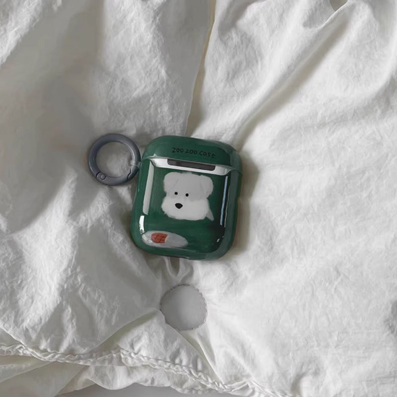 oil paint dog Airpods case