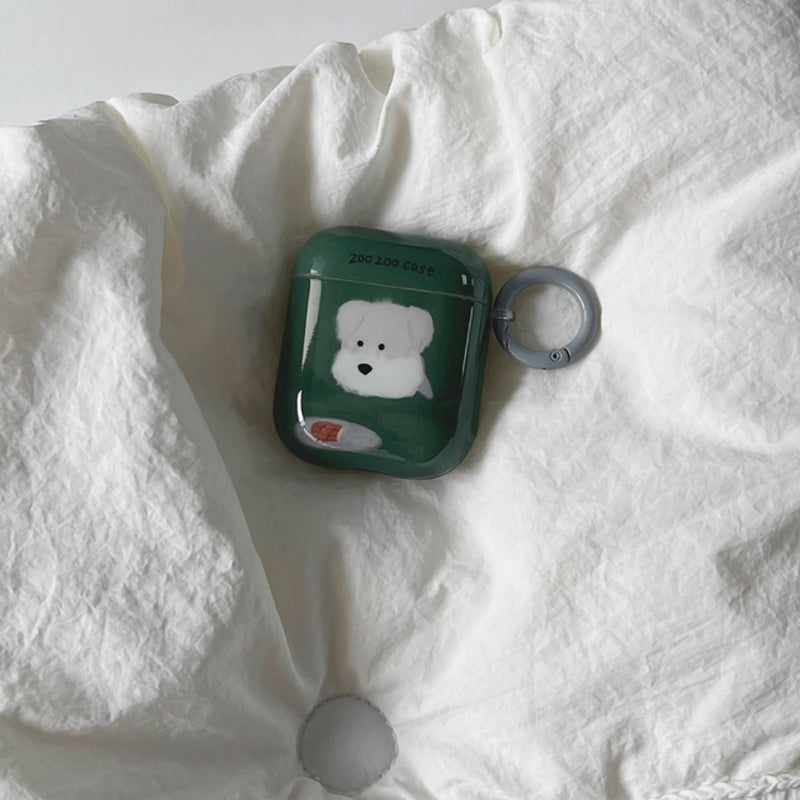 oil paint dog Airpods case