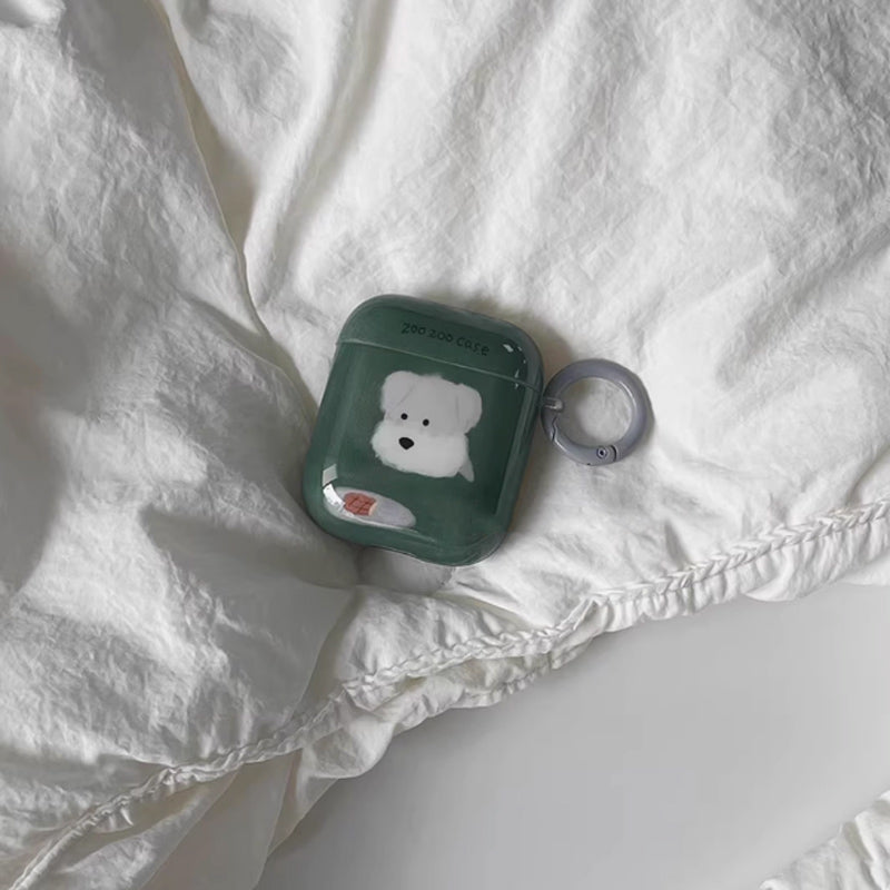 oil paint dog Airpods case