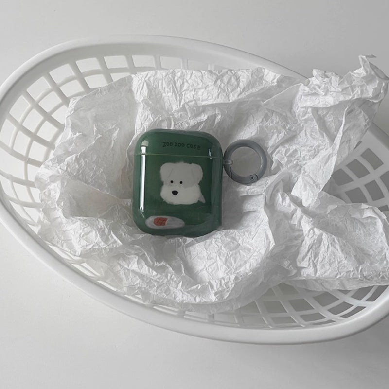 oil paint dog Airpods case