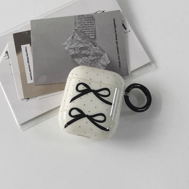 black dot ribbon Airpods case