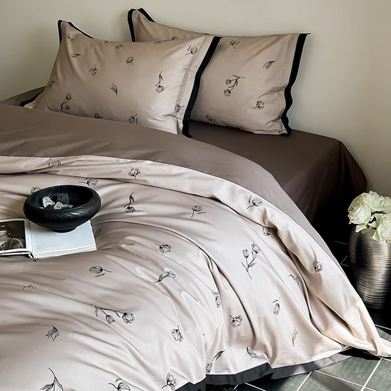 2color luster flower bedlinen set
