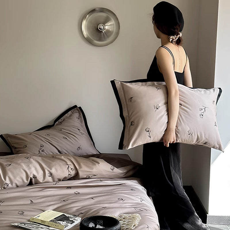 2color luster flower bedlinen set