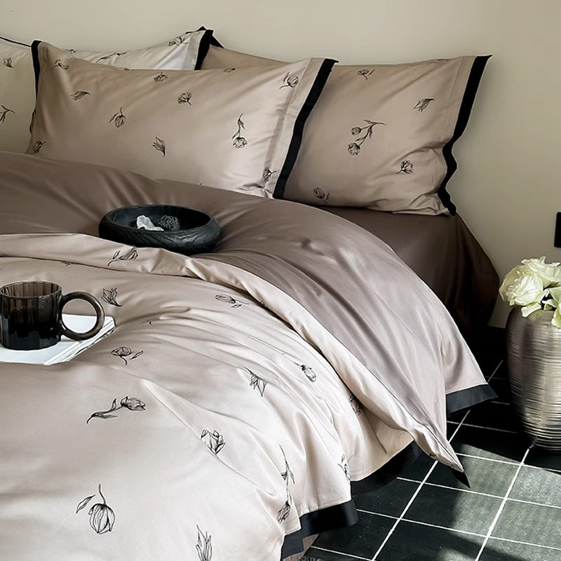 2color luster flower bedlinen set