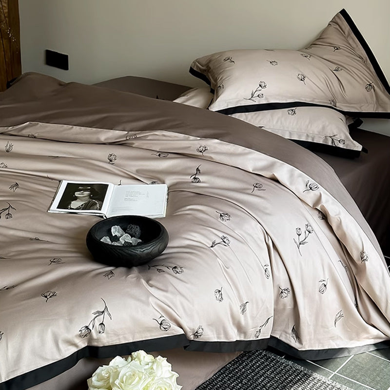 2color luster flower bedlinen set