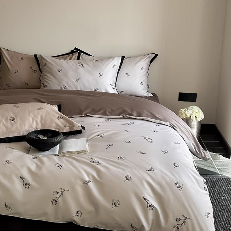 2color luster flower bedlinen set