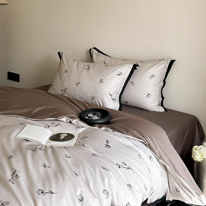 2color luster flower bedlinen set