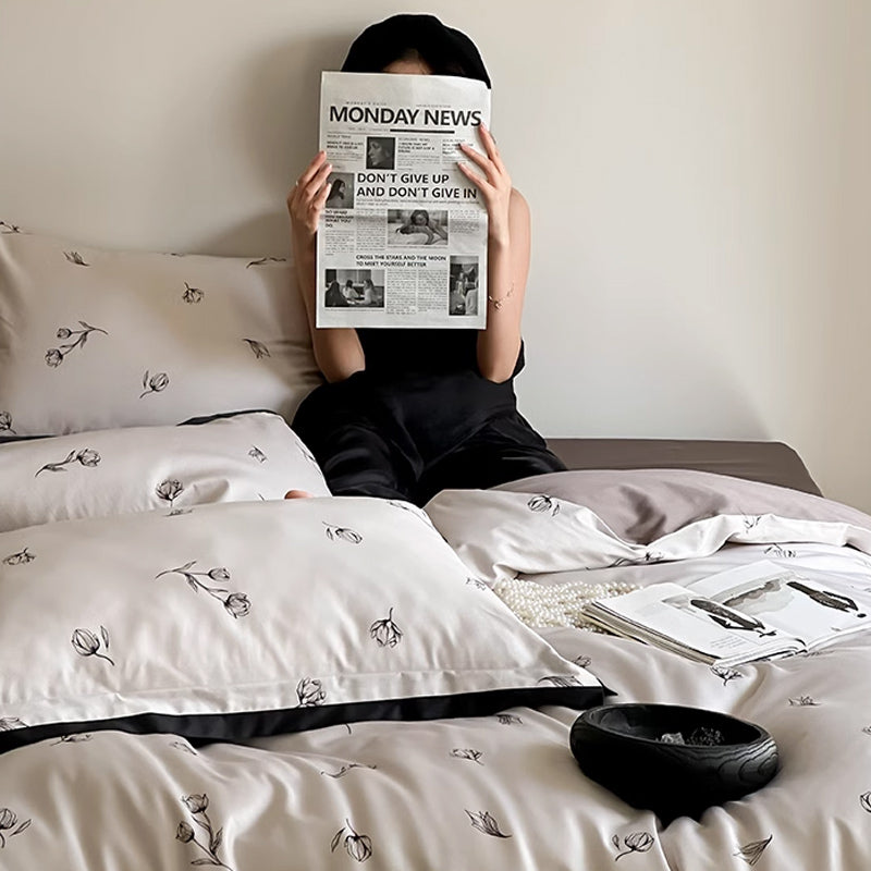 2color luster flower bedlinen set