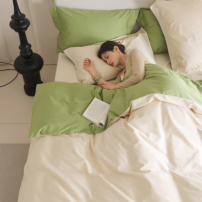 6color simple cotton bedlinen set
