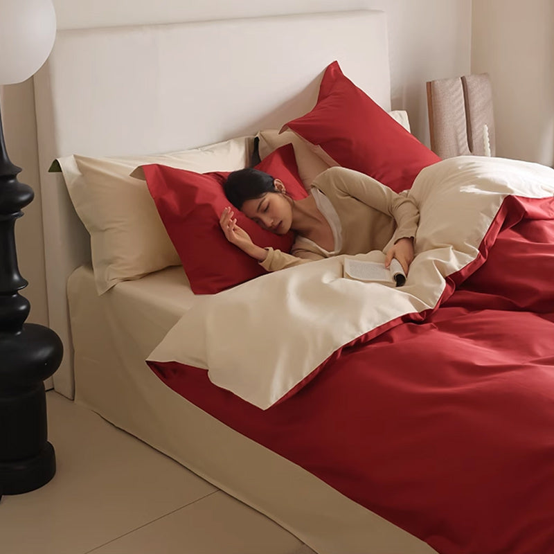 6color simple cotton bedlinen set