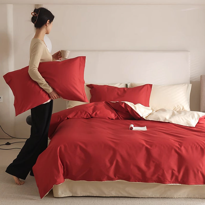6color simple cotton bedlinen set