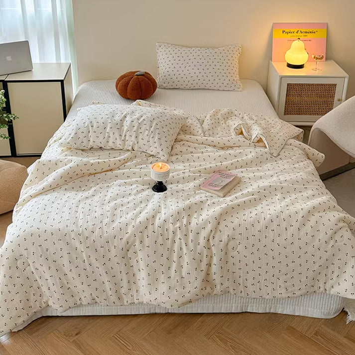 8design cotton gauze quilt & pillow sheets set