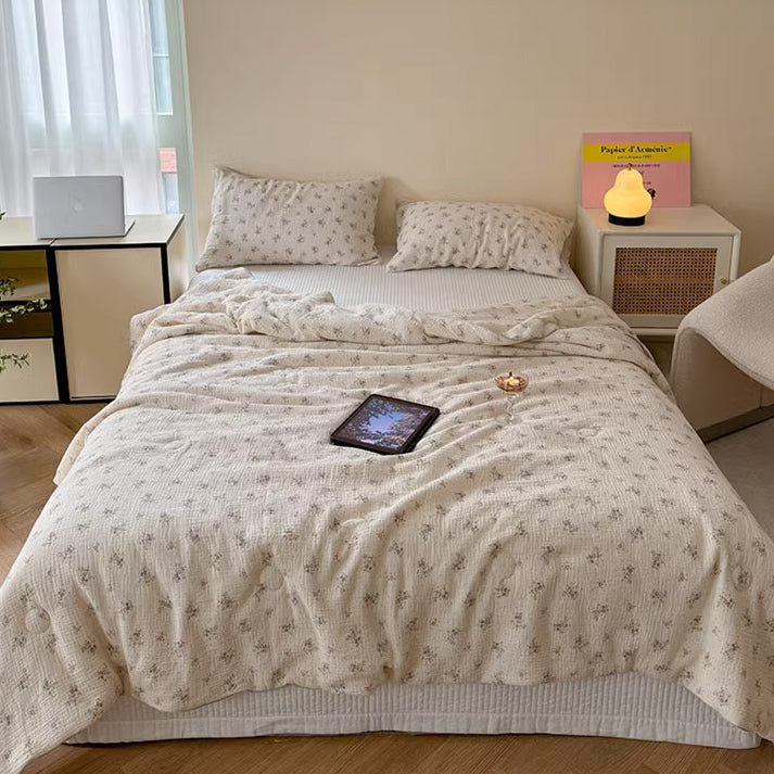 8design cotton gauze quilt & pillow sheets set