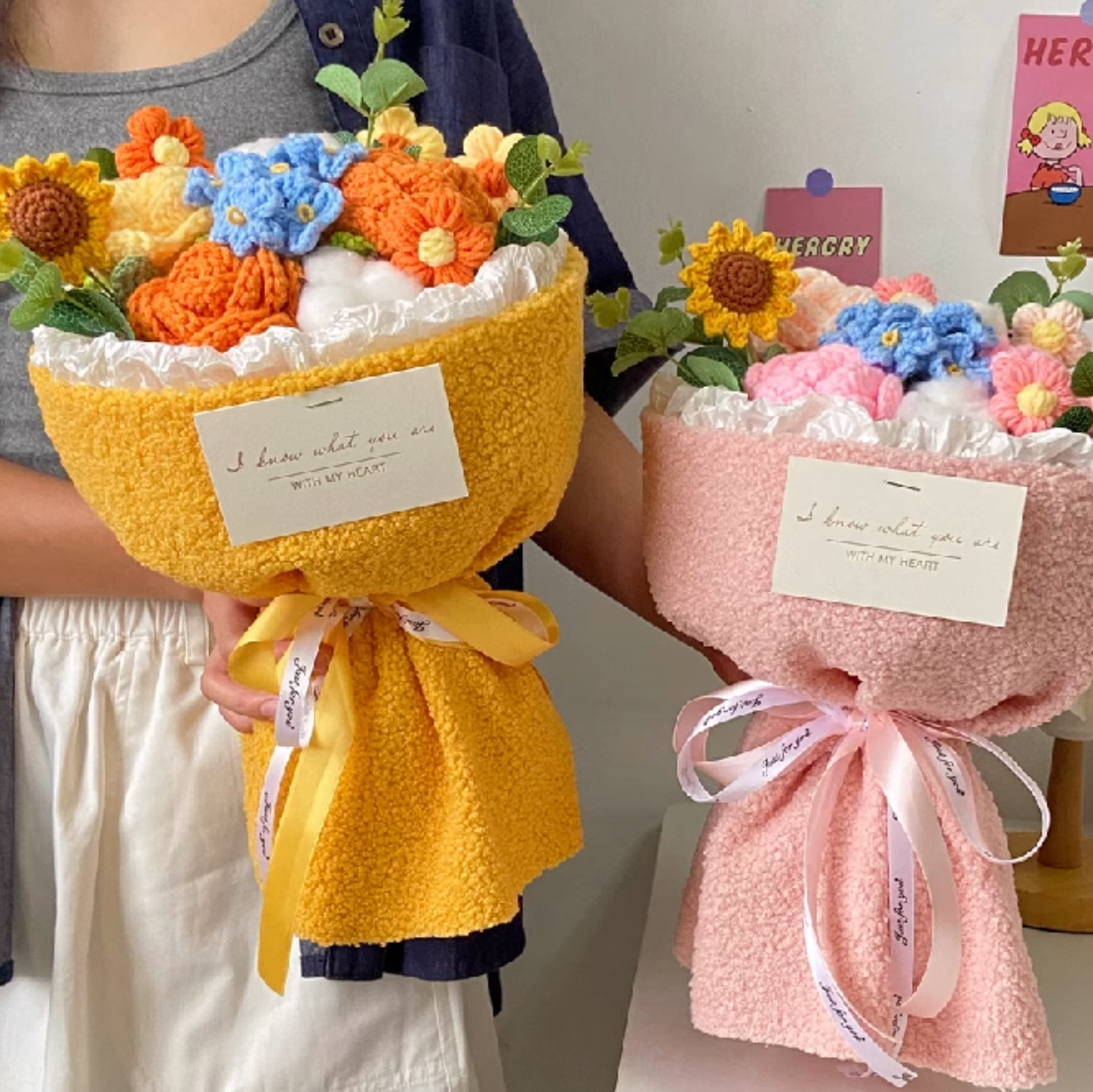【即納】2color wool flower bouquet