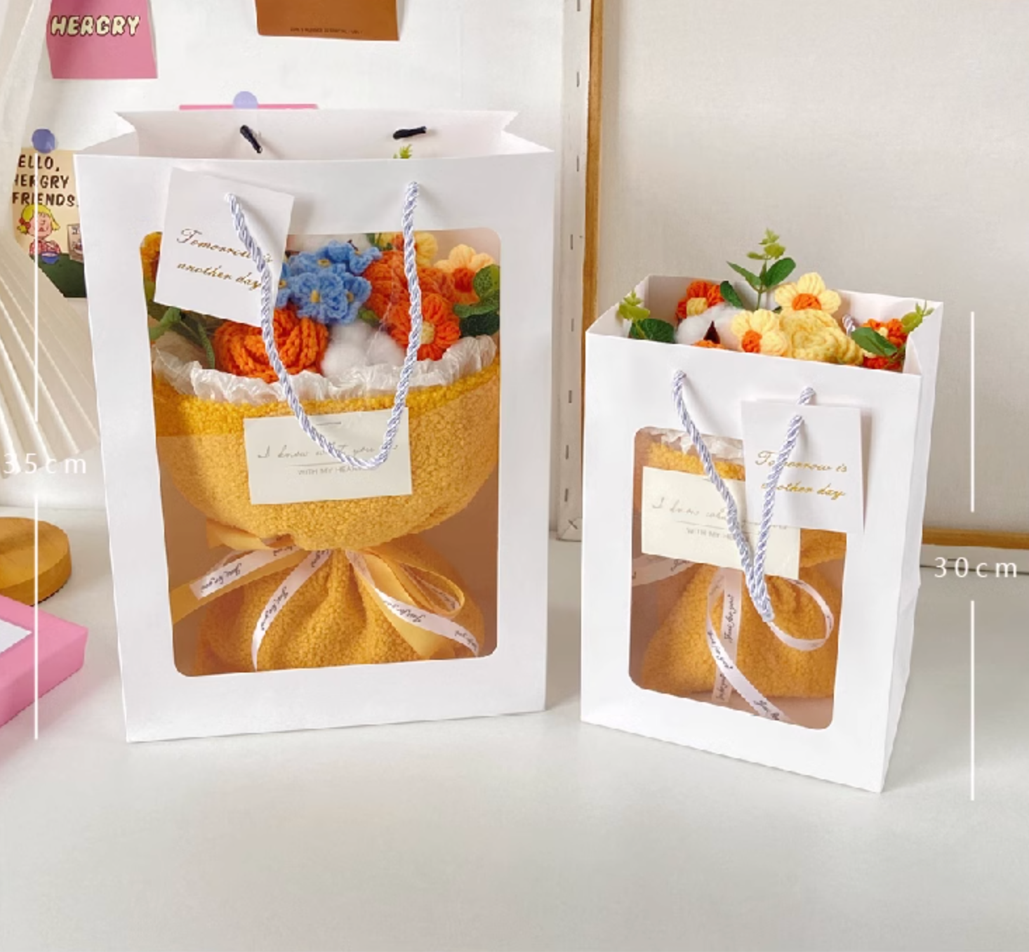 【即納】2color wool flower bouquet