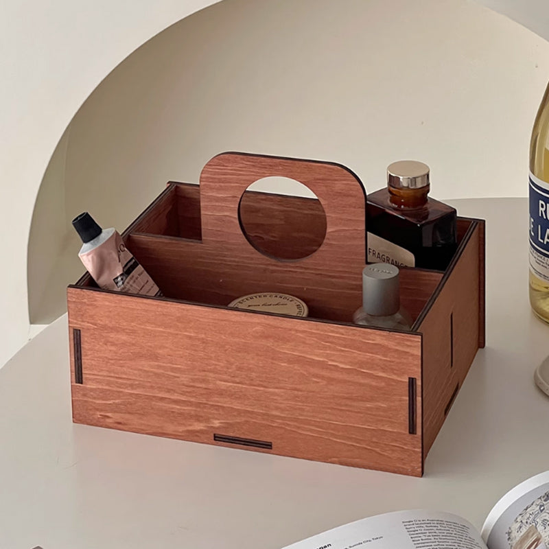 retro wood box storage