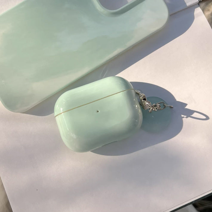 milky green Airpods case
