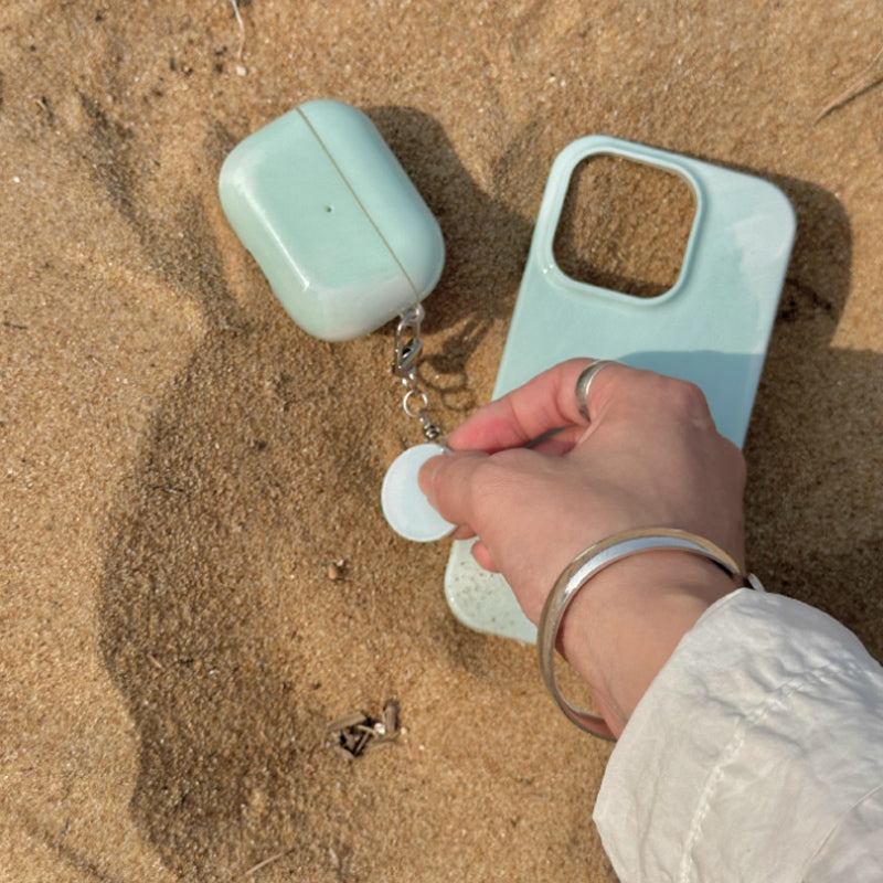 milky green Airpods case