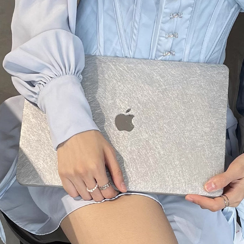 metal silver Mac book case