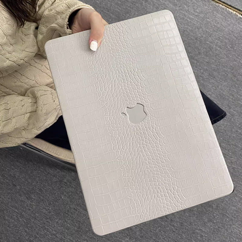 crocodile style leather Mac book case