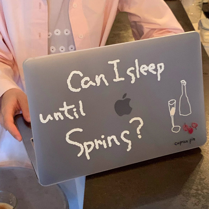 handwritten wine Mac book case