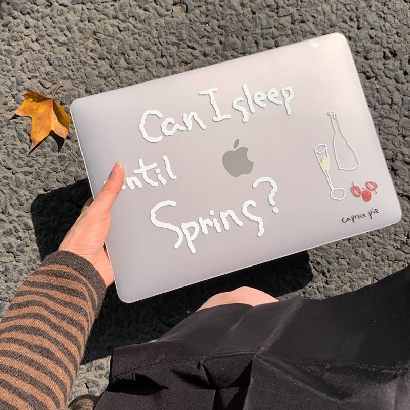 handwritten wine Mac book case