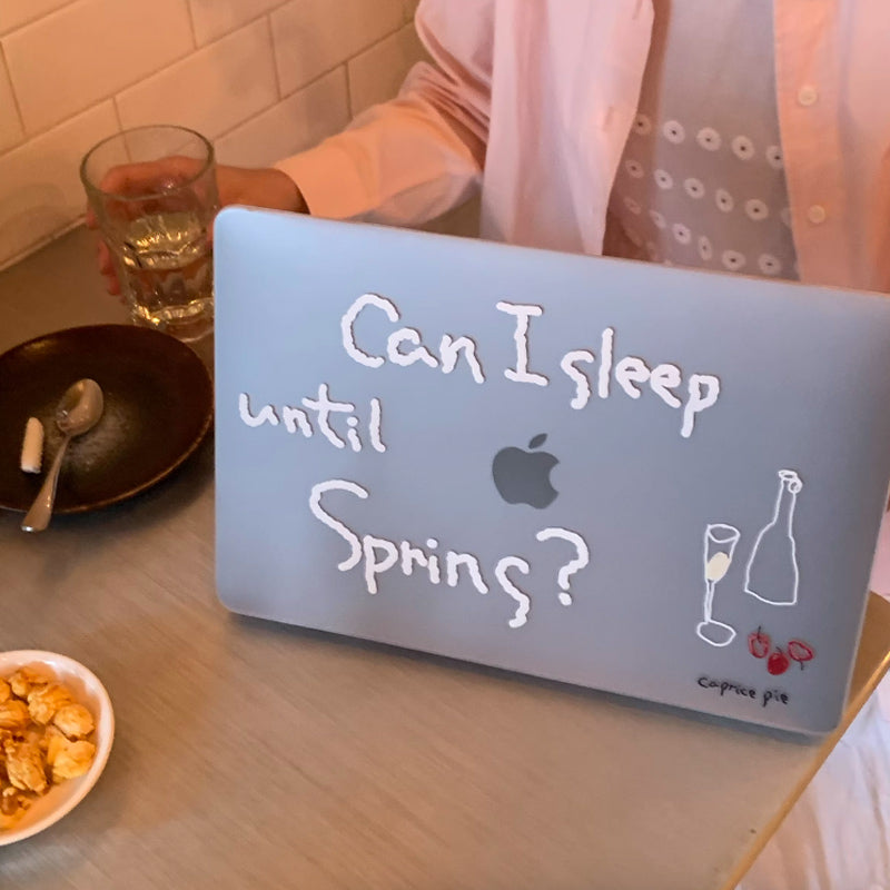 handwritten wine Mac book case
