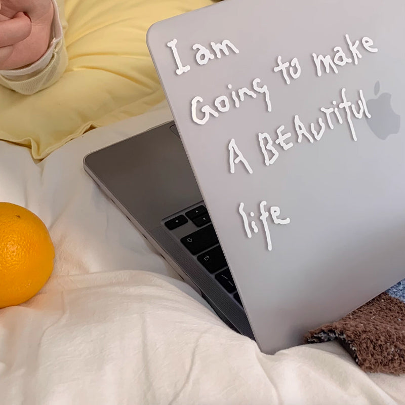 handwritten dog Mac book case