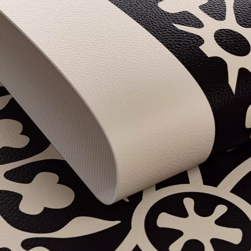 2color monotone flower tile shelf mat