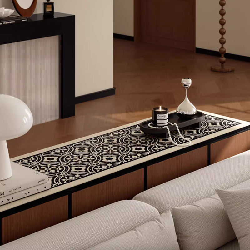 2color monotone flower tile shelf mat