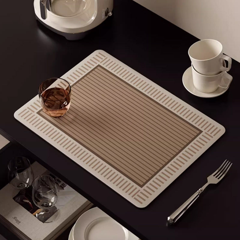 2color simple stripe sink mat