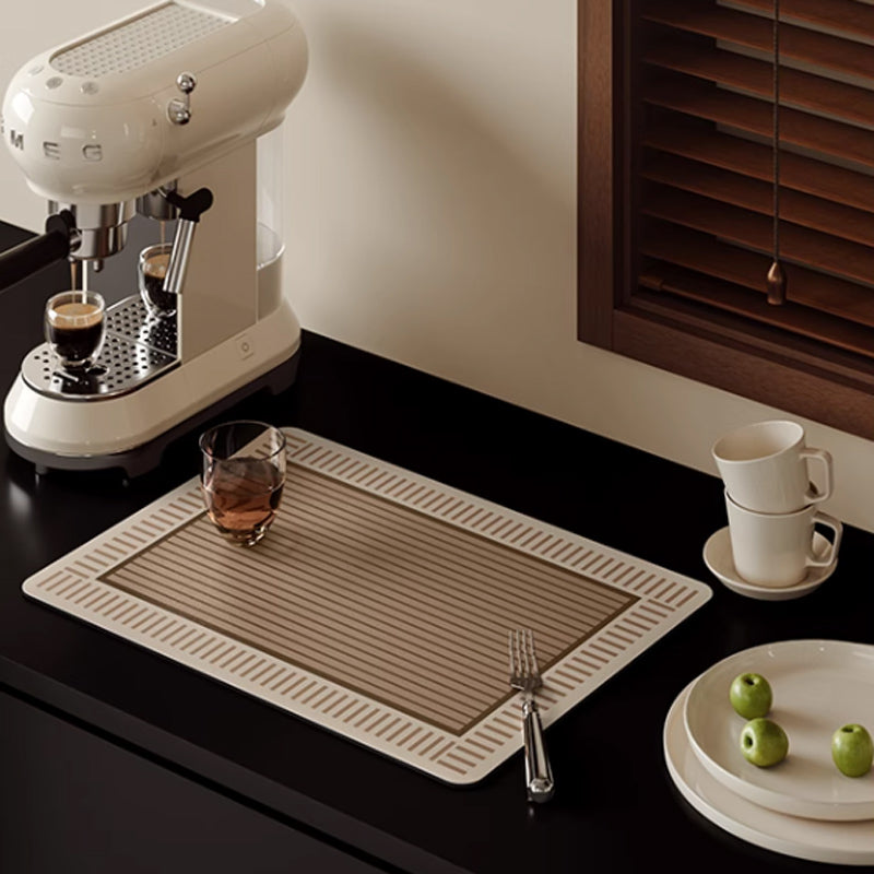 2color simple stripe sink mat