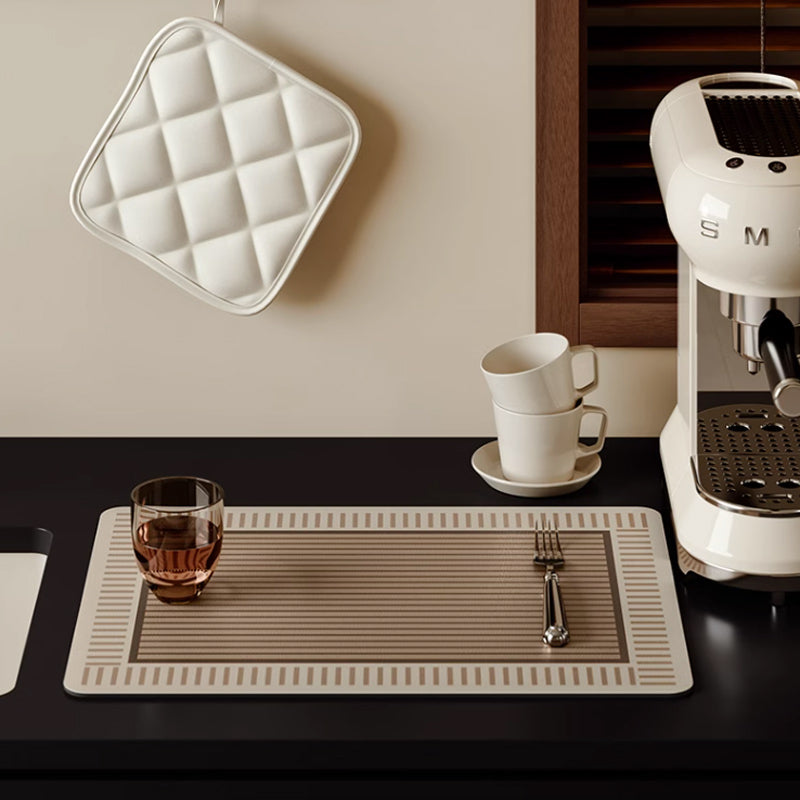 2color simple stripe sink mat