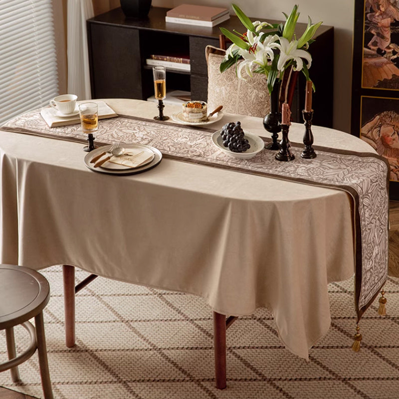 brown animal table runner